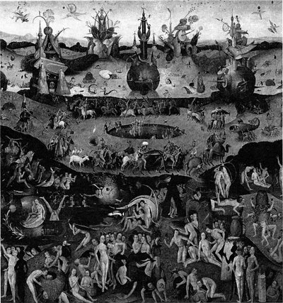 Oil transferred from panel to canvas by Hieronymus Bosch